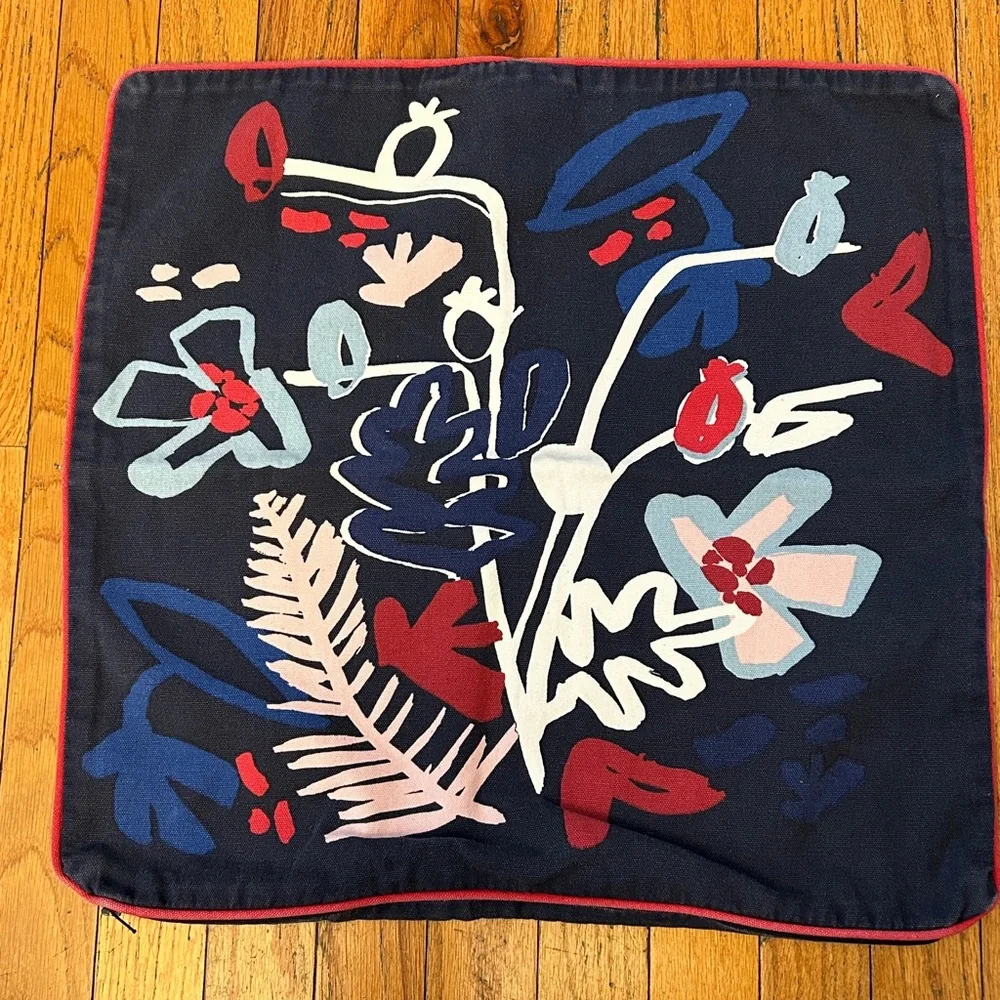 IKEA MÄLARBORSTE abstract floral throw pillow cover